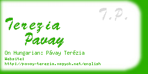 terezia pavay business card
