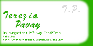 terezia pavay business card